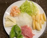 桃モッツァレラの生春巻き作り方1写真