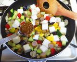夏野菜とはんぺんのコロコロ炒め♪作り方7写真