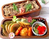 文月30　豚肉と舞茸炒め丼弁当作り方6写真