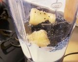 黒ゴマ豆乳バナナスムージー作り方1写真