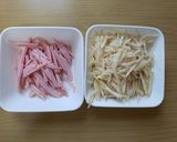 新生姜とハムの梅和え作り方1写真