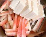 簡単♡エコ♡スイカの皮のお味噌汁作り方3写真