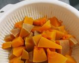 南瓜のクリームチーズとレーズン和え作り方1写真
