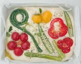 フラワーフォカッチャ、お絵描フォカッチャ作り方8写真