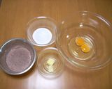 ラム酒香る 洋梨ケーキ ココアスポンジ　作り方1写真