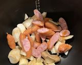ホットクック　ウインナーとキノコの炒め物作り方2写真