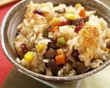 牛肉とクランベリーの中華おこわ作り方5写真