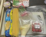 スモークサーモン、帆立貝柱の　冷製パスタ作り方1写真