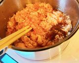 子どもが喜ぶ♡鶏ひき肉の甘辛そぼろ丼作り方2写真
