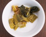 簡単☆高菜としらすのパスタ作り方1写真