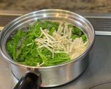 簡単★春菊とえのきのお味噌汁作り方2写真
