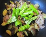 疲労回復！豚肉と茄子としし唐の梅味噌炒め作り方7写真