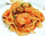 簡単☆海老となすのトマトソースパスタ作り方10写真