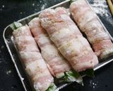 簡単！ちくわ小松菜の肉巻照り焼き　作り方4写真