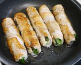 簡単！ちくわ小松菜の肉巻照り焼き　作り方5写真