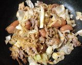 豚肉のマスタード炒めホットドッグの中身風作り方4写真
