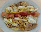 豚肉のマスタード炒めホットドッグの中身風作り方6写真