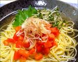 夏限定？冷製和風カボス生姜出汁パスタ作り方5写真
