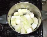 冬瓜の煮物♪簡単夏の食養生鶏ひき肉餡掛け作り方4写真