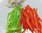 野菜炒め(ピーマン、もやし、いかを)作り方2写真