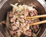 豚肉とごぼうの旨味たっぷり炊き込みご飯作り方4写真