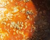 マカロニとトマト、牛肉と豆の煮込み作り方6写真