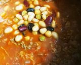 マカロニとトマト、牛肉と豆の煮込み作り方7写真