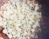 マカロニとトマト、牛肉と豆の煮込み作り方9写真