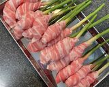 新生姜の豚バラ巻き　(葉付き生姜)作り方2写真