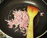 アスパラガスとパプリカの挽肉炒め作り方2写真