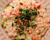 夏野菜とシラスのフレッシュトマトリゾット作り方16写真
