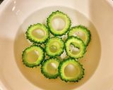ゴーヤの肉詰めwithテリヤキつくね作り方2写真