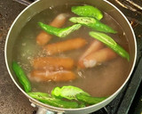 簡単・茹でもやし＆万願寺＆ソーセージ作り方2写真