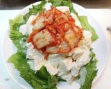 超簡単！豆腐とキムチのレタスサラダ！！作り方4写真