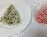 ↭スイカ風のおにぎり↭♪作り方3写真