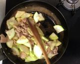 こってり美味しい夕顔と豚バラ肉の甘辛炒め作り方8写真