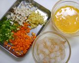 簡単!ぷりぷりエビ炒飯☆ピリ辛生姜風味作り方2写真