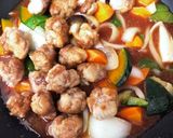 細切れ肉で作る♪揚げない彩り夏野菜酢豚作り方9写真