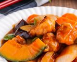 細切れ肉で作る♪揚げない彩り夏野菜酢豚作り方10写真