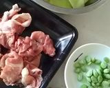 冬瓜とつるつる豚肉の煮物 真夏編作り方1写真