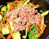 なす味噌ひき肉炒め♪作り方4写真