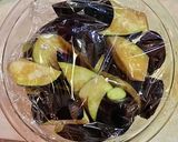 レンチン・茄子とちりめんじゃこの煮浸し作り方1写真
