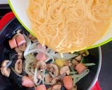 トマトときのこのスパゲッティオムレツ作り方6写真