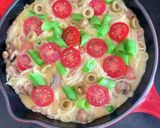 トマトときのこのスパゲッティオムレツ作り方7写真