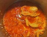 ソースたっぷり、豚肉のトマト煮込み作り方6写真