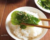 ご飯のお供に☆ソフトケールの麺つゆ漬け。作り方3写真
