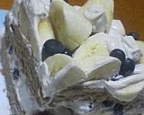 ﾌﾞﾙｰﾍﾞﾘｰとﾊﾞﾅﾅのﾁｮｺケーキ作り方11写真
