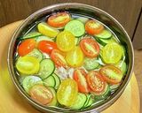 彩鮮やか・塩サバと夏野菜の素麺作り方6写真