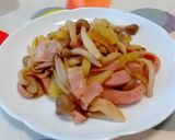 しめじとじゃがいもとベーコンのごま油炒め作り方7写真