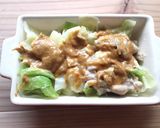 mキャベツと鶏の味噌マヨチーズ焼き作り方3写真
